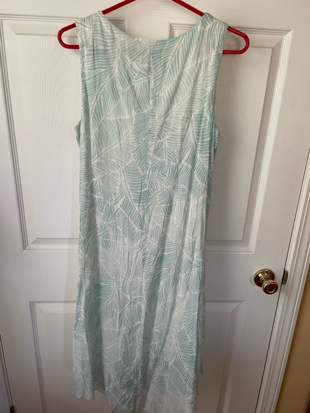 Charlie B Mint Leaf Print Sleeveless Dress Size M NWT 🌿🤍